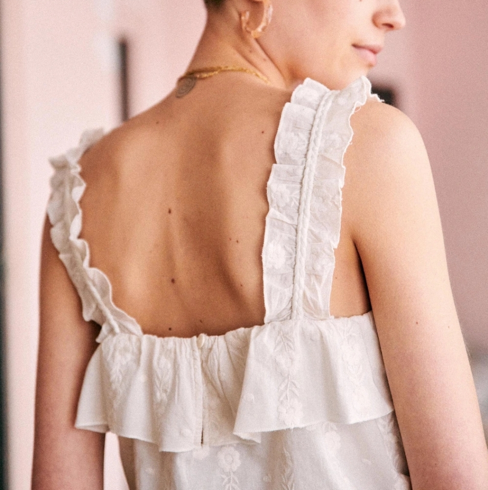 - Sezane Hermine top in Ecru